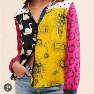 Anthropologie Multicolor Button-Down Shirt